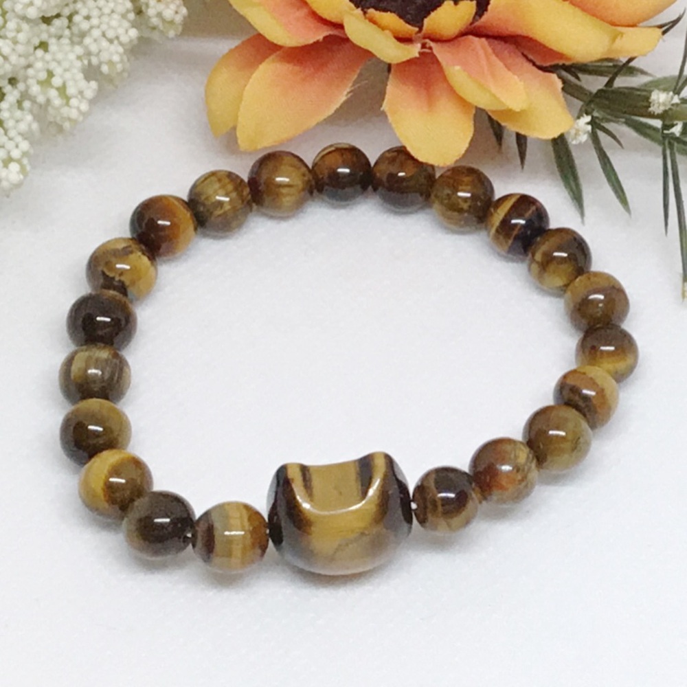 Cat Tiger Eye Natural Stone Bracelet